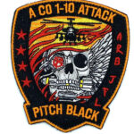 Alpha Company 1-10 Attack Pitch Black Patch - With Hook and Loop